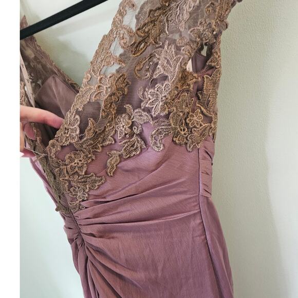 Jade by Jasmine Mocha Gown Special Occasion Bridesmaid Prom Cocktail Dress - Picture 13 of 16